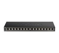 D-Link Ethernet Switch, 16 Port Gigabit Slim Switch Plug and Play, Unmanaged, Me