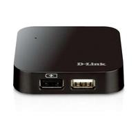 D-LINK DUB H4 - USB 2.0 4-port hub with power supply unit, black