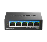 D-Link - Interruttore di gioco non gestito a 5 porte da 2,5 GB con 5 x 2,5 G - Multi-Gig, Rete, senza ventola, Plug & Play (DMS-105), colore nero