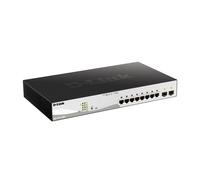 D-LINK DGS1210MP - Switch, 10 porte, Gigabit Ethernet, PoE+, 2 SFP