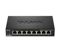 D-Link Switch 8-Port Gigabit Unmanaged Desktop DGS-108, 0.1 Gbit/s, Nero