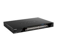 D-Link DGS-1520-28MP switch di rete Gestito L3 Gigabit Ethernet (10/100/1000) Supporto Power over Ethernet (PoE) 1U Nero