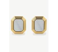 D. Louise D. Louise Statement Deco Mother Of Pearl Studs one Oro