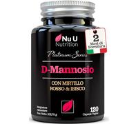 D-Mannosio 1300 mg + Cranberry & Ibisco - 120 Capsule Vegane - Complesso 3-in-1