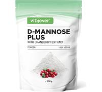D-Mannosio in Polvere Con Mirtillo Rosso - 250 Grammi Di Polvere Da Sciogliere i