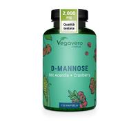 D-MANNOSIO Puro 2.000 mg | con Mirtillo Rosso e Vitamina C | 100% NATURALE | Alt