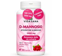D-Mannosio Puro 2200 mg con Mirtillo Rosso - 180 Capsule | Integratore Donna e u