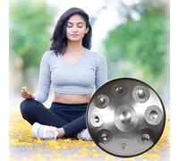 D Minor - Batteria a mano in acciaio, 440 Hz, colore viola vivace, ideale per adulti e bambini, include 9 toni, 2 bacchette, supporto, custodia morbida e panno per la pulizia, strumento musicale