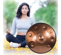 D Minor - Batteria a mano in acciaio, 440 Hz, colore viola vivace, ideale per adulti e bambini, include 9 toni, 2 bacchette, supporto, custodia morbida e panno per la pulizia, strumento musicale