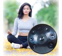 D Minor - Batteria a mano in acciaio, 440 Hz, colore viola vivace, ideale per adulti e bambini, include 9 toni, 2 bacchette, supporto, custodia morbida e panno per la pulizia, strumento musicale