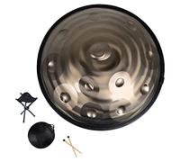 D Minor Handpan Drum Set, 9/10/12 Note Tamburo a Mano in Acciaio, Strumento Professionale per Tamburo Handpan per Meditazione, Zen, Produzione Audio,12 Note