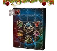 D-N-D Advent Calendar | Dice Box Countdown Calendar | Dungeons Advent Calendar | 24 Pieces Dice and Miniatures Ornaments | 24 Days Countdown to Christmas Collectible Toys Figures for Game Fans, Kids