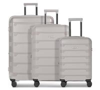 d&n South Dakota 4 ruote Set di valigie 3 pezzi con piega di espansione bianco