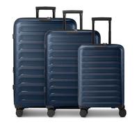 d&n Toronto 4 ruote Set di valigie 3 pezzi espandibile blu