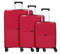 d&n Travel Line 4000 Set di valigie a 4 ruote 3 pz. pink (DN-4000-04)
