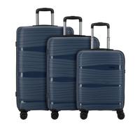 d&n Travel Line 4300 4 ruote Set di valigie 3 pezzi blu