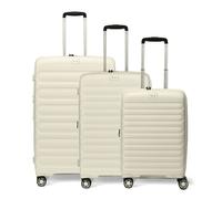 d&n Travel Line 4700 4 ruote Set di valigie 3 pezzi con piega di espansione bianco