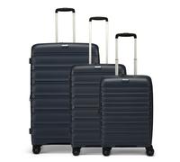 d&n Travel Line 4700 4 ruote Set di valigie 3 pezzi con piega di espansione blu
