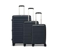 d&n Travel Line 4700 4 ruote Set di valigie 3 pezzi con piega di espansione blu