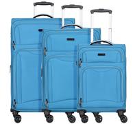 d&n Travel Line 9204 4 ruote Set di valigie 3 pezzi espandibile blu