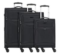 d&n Travel Line 9204 4 ruote Set di valigie 3 pezzi espandibile nero