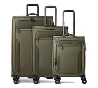 d&n Travel Line 9704 4 ruote Set di valigie 3 pezzi espandibile oliva