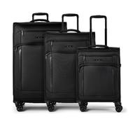 d&n Travel Line 9804 4 ruote Set di valigie 3 pezzi espandibile nero