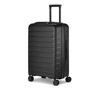 D & N Valigia per il check-in per uomo e donna, grande trolley XL, 48 x 29 x 75 cm, in polipropilene leggero di alta qualità, espandibile e lucchetto TSA, serie Toronto, Nero , M, Bagaglio rigido
