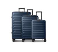 D & N Valigia per il check-in per uomo e donna, grande trolley XL, 48 x 29 x 75 cm, in polipropilene leggero di alta qualità, espandibile e lucchetto TSA, serie Toronto, blu navy, 3-Set, Bagaglio