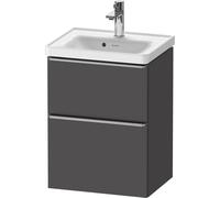 D-Neo Duravit Meuble sous-lavabo suspendu, 484x625x372mm, 1 tiroir, avec poignée acier inox brossé, DE4350070490000, DE4350070490000, Colorazione: Grafite opaco Decor