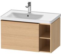 D-Neo Duravit Meuble sous-lavabo suspendu, 784x440x452mm, 1 tiroir, 1 compartiment ouvert sur le côté droit, avec poignée bronze brossé, DE4258004300000, DE4258004300000, Colorazione: Decoro rovere na