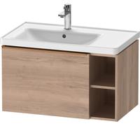 D-Neo Duravit Meuble sous-lavabo suspendu, 784x440x452mm, 1 tiroir, 1 compartiment ouvert sur le côté droit, avec poignée bronze brossé, DE4258004550000, DE4258004550000, Colorazione: Rovere marmorizz