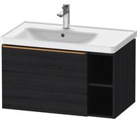 D-Neo Duravit Meuble sous-lavabo suspendu, 784x440x452mm, 1 tiroir, 1 compartiment ouvert sur le côté droit, avec poignée bronze brossé, DE4258004160000, DE4258004160000, Colorazione: Rovere nero opac