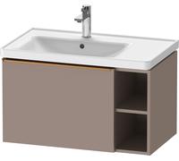 D-Neo Duravit Meuble sous-lavabo suspendu, 784x440x452mm, 1 tiroir, 1 compartiment ouvert sur le côté droit, avec poignée bronze brossé, DE4258004430000, DE4258004430000, Colorazione: Basalto opaco de