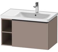 D-Neo Duravit Meuble sous-lavabo suspendu, 784x440x452mm, 1 tiroir, 1 compartiment ouvert sur le côté gauche, avec poignée noir diamant, DE42570BD430000, DE42570BD430000, Colorazione: Basalto opaco de