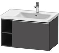 D-Neo Duravit Meuble sous-lavabo suspendu, 784x440x452mm, 1 tiroir, 1 compartiment ouvert sur le côté gauche, avec poignée acier inox brossé, DE4257070490000, DE4257070490000, Colorazione: Grafite opa
