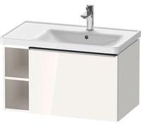 D-Neo Duravit Meuble sous-lavabo suspendu, 784x440x452mm, 1 tiroir, 1 compartiment ouvert sur le côté gauche, avec poignée acier inox brossé, DE4257070220000, DE4257070220000, Colorazione: Decoro bian