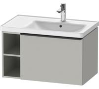 D-Neo Duravit Meuble sous-lavabo suspendu, 784x440x452mm, 1 tiroir, 1 compartiment ouvert sur le côté gauche, avec poignée noir diamant, DE42570BD070000, DE42570BD070000, Colorazione: Decoro grigio ce