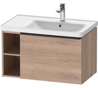 D-Neo Duravit Meuble sous-lavabo suspendu, 784x440x452mm, 1 tiroir, 1 compartiment ouvert sur le côté gauche, avec poignée noir diamant, DE42570BD550000, DE42570BD550000, Colorazione: Rovere marmorizz