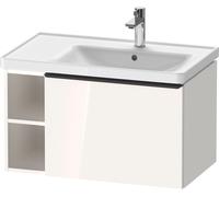 D-Neo Duravit Meuble sous-lavabo suspendu, 784x440x452mm, 1 tiroir, 1 compartiment ouvert sur le côté gauche, avec poignée noir diamant, DE42570BD220000, DE42570BD220000, Colorazione: Decoro bianco lu
