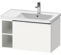 D-Neo Duravit Meuble sous-lavabo suspendu, 784x440x452mm, 1 tiroir, 1 compartiment ouvert sur le côté gauche, avec poignée chromée, DE4257010180000, DE4257010180000, Colorazione: Bianco opaco Decor bi