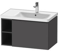 D-Neo Duravit Meuble sous-lavabo suspendu, 784x440x452mm, 1 tiroir, 1 compartiment ouvert sur le côté gauche, avec poignée noir diamant, DE42570BD490000, DE42570BD490000, Colorazione: Grafite opaco De