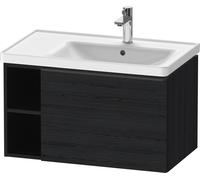 D-Neo Duravit Meuble sous-lavabo suspendu, 784x440x452mm, 1 tiroir, 1 compartiment ouvert sur le côté gauche, avec poignée noir diamant, DE42570BD160000, DE42570BD160000, Colorazione: Rovere nero opac