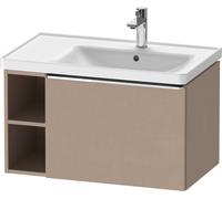 D-Neo Duravit Meuble sous-lavabo suspendu, 784x440x452mm, 1 tiroir, 1 compartiment ouvert sur le côté gauche, avec poignée chromée, DE4257010750000, DE4257010750000, Colorazione: Decoro opaco in lino