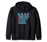 D.O.G.E Department Of Government Efficiency Uomo Donna Felpa con Cappuccio