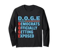 D.O.G.E Department Of Government Efficiency Uomo Donna Maglia a Manica