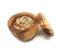 Duft-Dose Legno Di Naturale Legno D 'ol Ivo con Coperchio Con Olivenholz-Spänen