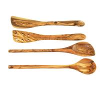 D.O.M. Die Olivenholz-Manufaktur D.O.M. - Set da Cucina in Legno di ulivo, 4 Pezzi