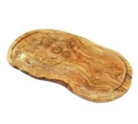 D.O.M. Die Olivenholz-Manufaktur D.O.M. Tagliere in legno d'ulivo con scanalatura ca. 50 cm Ohne Gravur