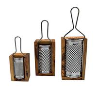 D.O.M.® Grattugia per formaggio in legno d'ulivo, in 2 misure